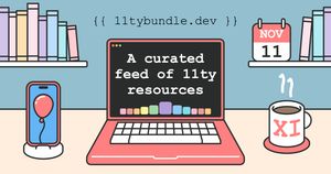 Illustration of the 11ty Bundle website, designed by Andy Carolan