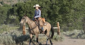 A female horse wrangler